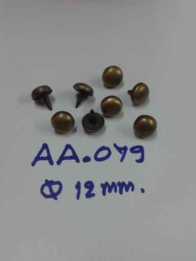 ฺBrass Nail Code AA.079 size D : 12 mm.