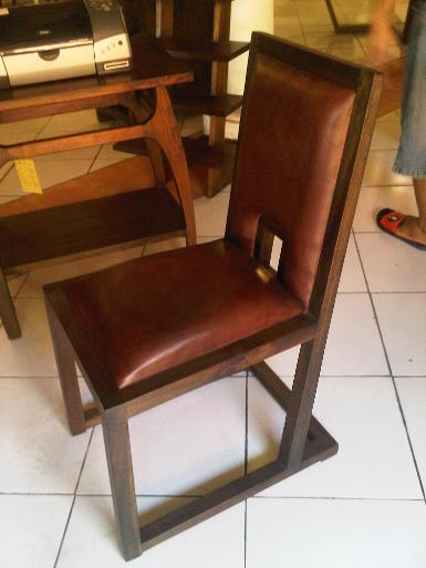 Chair BLC01FC teak wood with leather