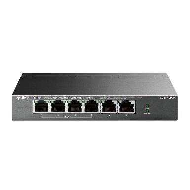 TP-LINK TL-SF1006P 6-Port 10/100Mbps Desktop Switch with 4-Port PoE+