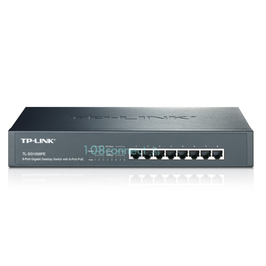 TP-LINK TL-SG1008PE 8-Port Gigabit Desktop/Rackmount Unmanaged Switch with 8-Port PoE