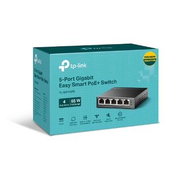 TP-LINK TL-SG1005LP 5-Port Gigabit Desktop Switch with 4-Port PoE+