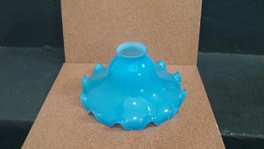 Lamp shade glass Item code LSS7 size wide 19 cm.high 9.3 cm. hole 5.3 cm. weight 200 gram.