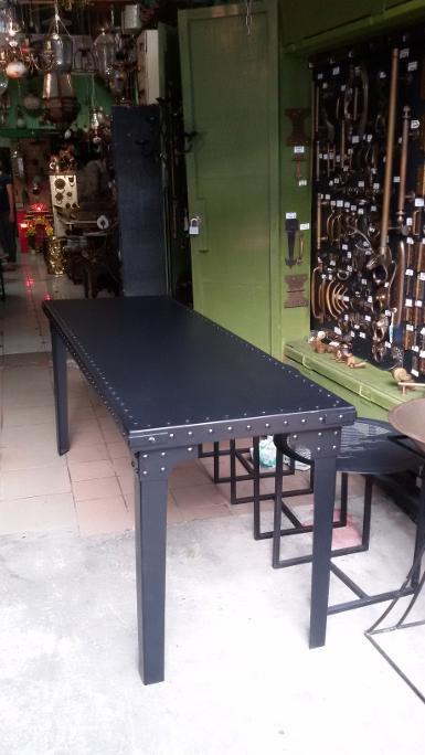 Dinning iron table Item code IRTMP01 size long 180 cm wide 60 cm high 75 cm Iron design 