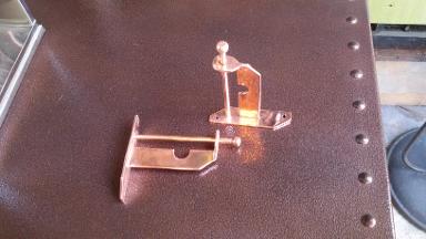 Copper hanger Accessories of curtain Item code ACC02 size flat bar 25 mm.long 10 cm. deep 10 cm.