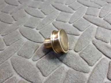 Brass knob Item Code NMR034 size wide 34 mm.Thickness 16 mm.leg long 15 mm.