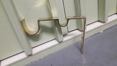 Curtain holder brass material Item Code CHB50A Thickness size plat bar 1'' high 155 mm.deep 220 mm.