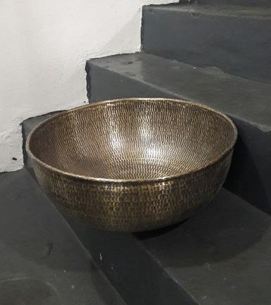 Brass sink item code BS19F size wide 40 cm. high 20 cm. we make to order & make to design