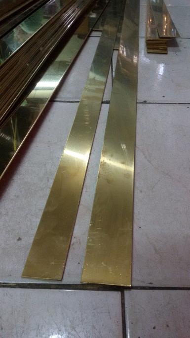 ฺBrass Flat Bar size 4'' Thickness 3 mm.